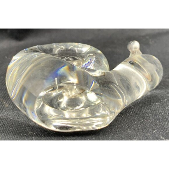 Clear Glass Hand Blown Snail Figurine Paperweight Vintage 3.25" x 3 - Picture 7 of 7